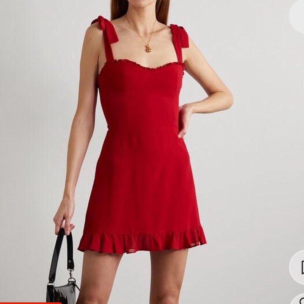 Reformation red Christine mini dress size 4
